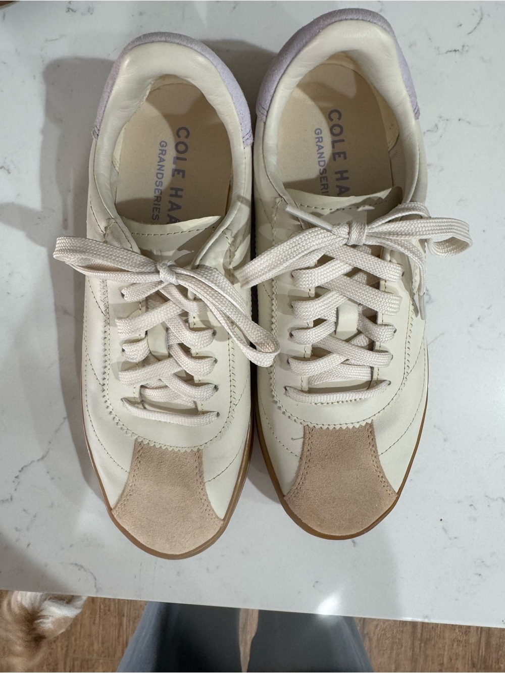 Cole Haan GrandPrø Breakaway Sneakers in an ivory and gum colorway feat